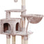 Heybly 110cm Cat Tree with Toy, Cat Tower for Indoor Cats, Cat Play Tower with Padded Plush Perch,Mushroom