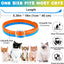 Cat Flea and Tick Collar | 24-Month Flea & Tick Prevention | Adjustable, Water-Resistant & Safe | Natural Ingredients | for Cats of | 4-Pack (Blue and Orange, Normal)
