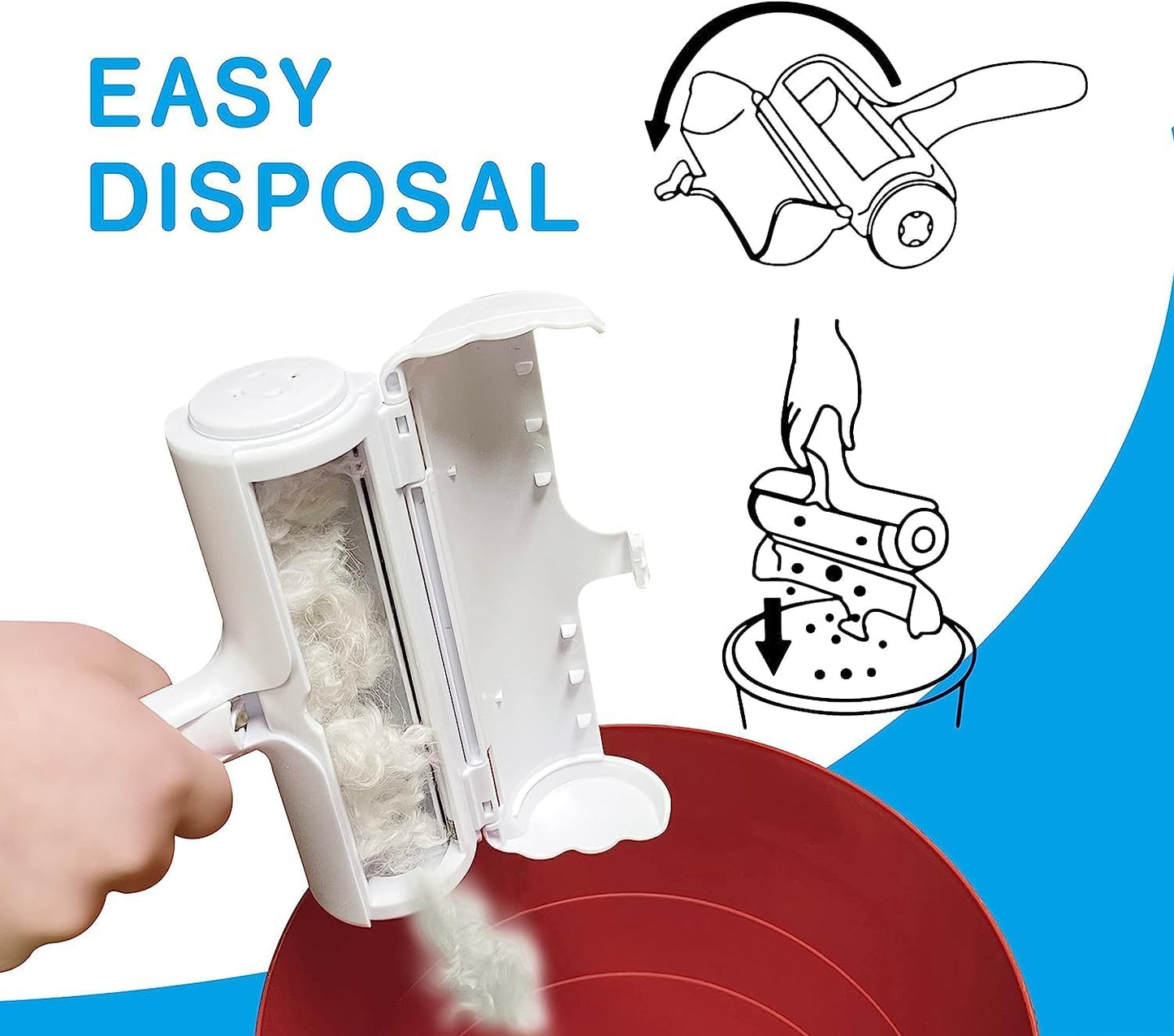 Pet Hair Remover - Reusable Cat and Dog Hair Remover for Furniture