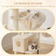 Heybly Cat Tree, 125 cm Cat Tower for Indoor Cats, Spacious Cat House Condo with Hidden Space，Sturdy Steel Tube，Soft Plush Top Perch，Cozy Hammock and Sisal Scratching Posts, Beige HCT200SM