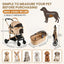 3-in-1 Dog Stroller for Medium Dogs up to 50 lbs, Smooth-Ride Pet Stroller with Detachable Carrier & Car Seat Combo