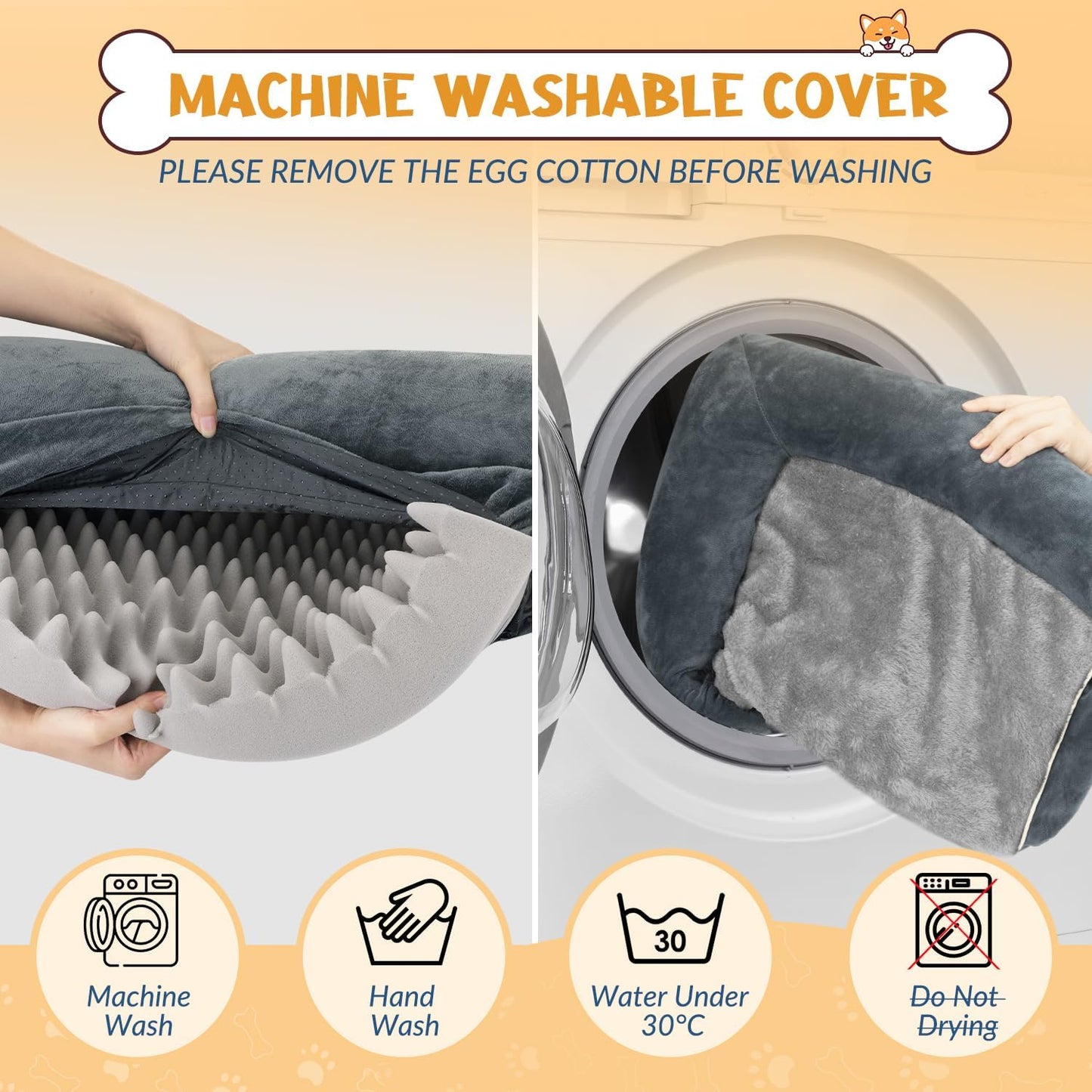 SlowTon Dog Bed for Extra Large Medium Small Dogs