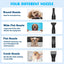 ADVWIN Dog Dryer, Pet Grooming Blow Dryer with LCD Display & Temperature Adjustable, 50-120m/s Adjustable Speed, 4 Different Nozzles, Blue