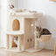Heybly Cat Tree, 65cm Cat Tower with Spacious Top Perch for Large Cats,Beige