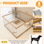 LIODUX Dog Playpen Indoor Pet Enclosure Fence Outdoor Portable Puppy Exercise Pen with Door 8/10 (8 Panels)