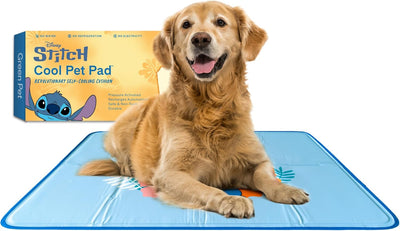 The Green Pet Shop Cool Pet Pad - Large, Disney’s Stitch - Self-Cooling, Pressure Activated Mat for Dogs & Cats from 46-80 lbs - Non-Toxic Gel, No Water Needed