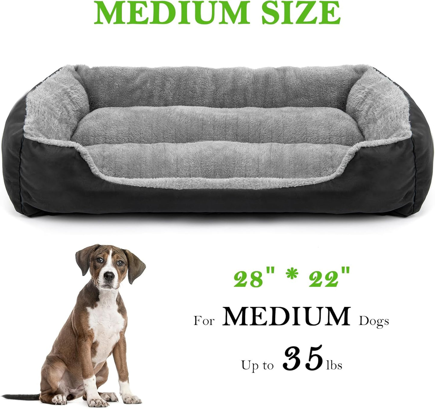 Bnonya Dog Bed, Orthopedic Small Dog Bed with Sides