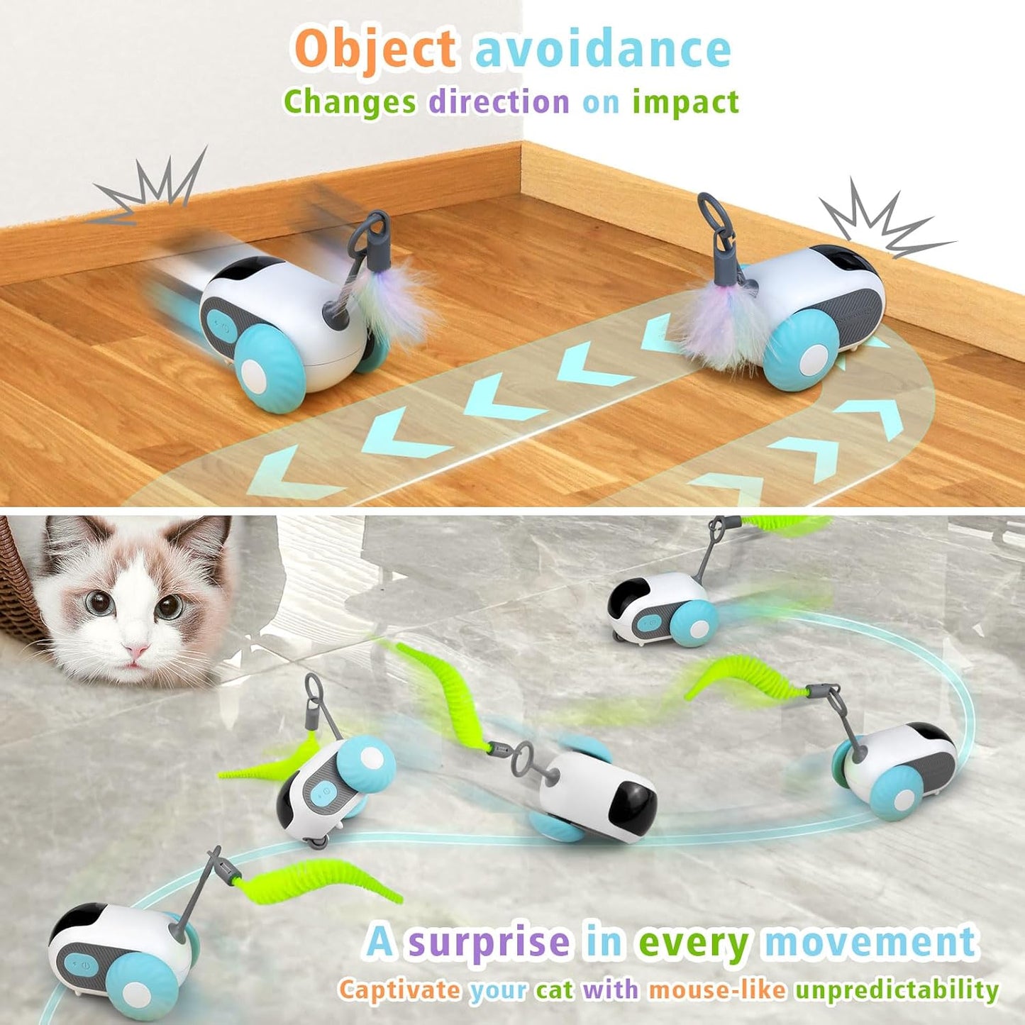 Aymxcls Interactive Cat Toy with Remote Control