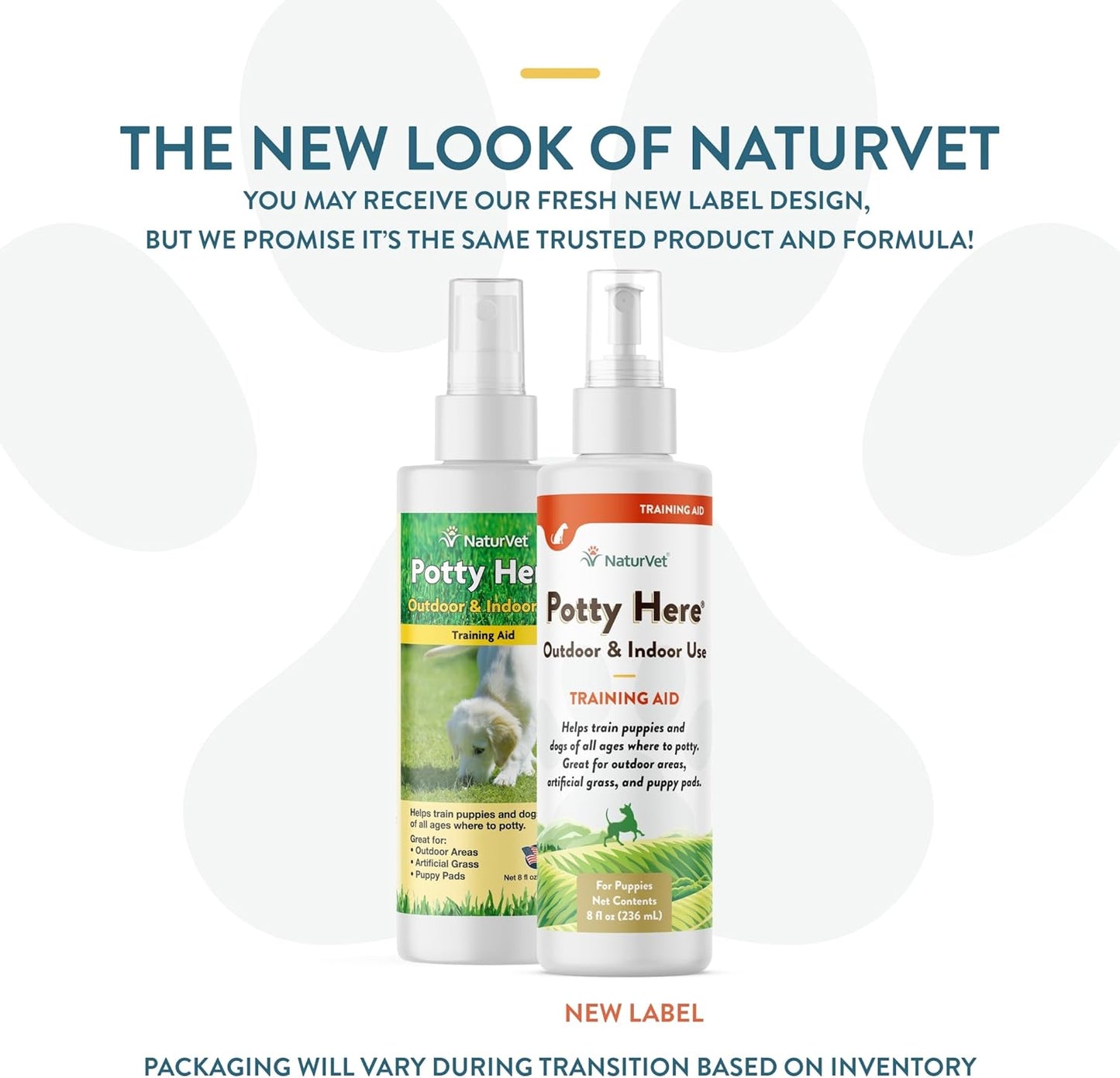 NaturVet POTTY HERE Training Aid Dogs Puppies Outdoor/Indoor Spray - 8oz.