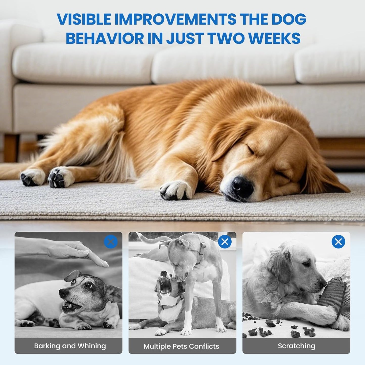 Dog Calming Diffuser, 8 in 1 Dog Pheromones Calming Diffuser, 2 Diffuser 6 Refill(48ml)