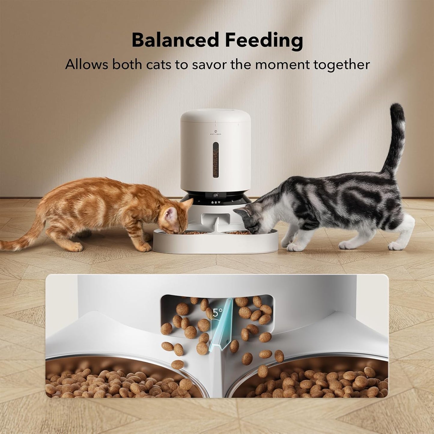 PETLIBRO Automatic Cat Feeder with Camera for Two Cats, 1080P HD Video with Night Vision