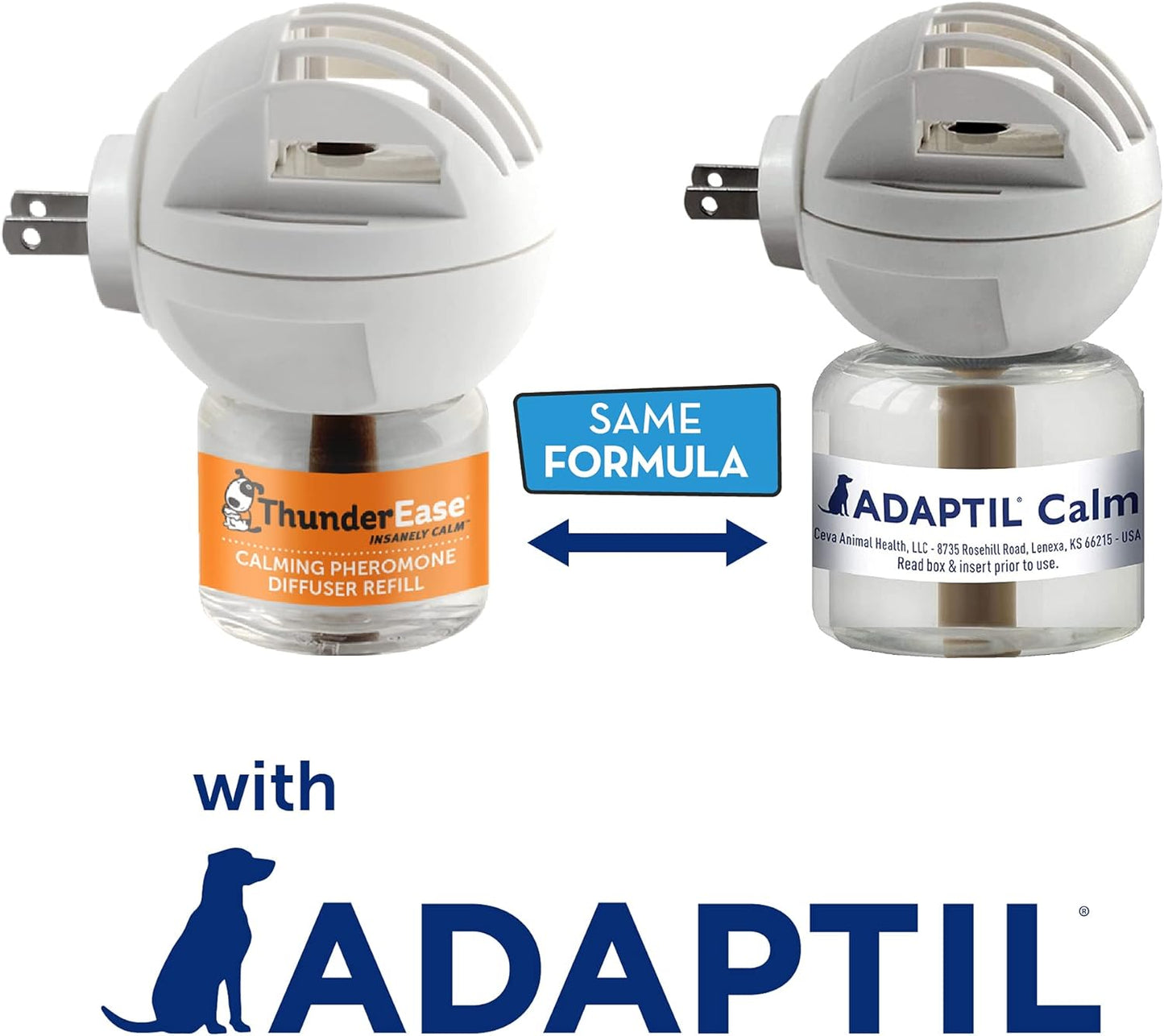 ThunderEase Dog Calming Pheromone Diffuser Kit | Powered by ADAPTIL | (90 Day Supply)