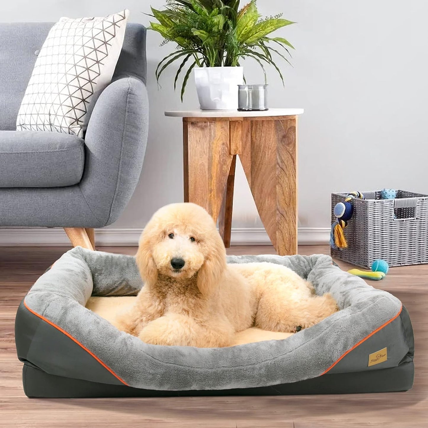 X-Large Memory Foam Dog Bed: Orthopedic Waterproof Pet Sofa Beds Washable XL