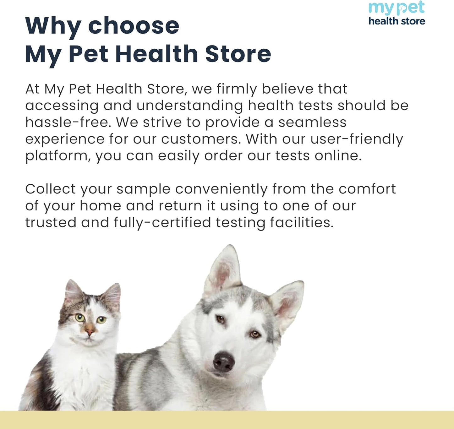My Pet Health Store Advanced Allergen Test - At-Home Pet Allergy Test | 550 Items | Quick Results | Non-Invasive Hair Collection | Food, Environment, Nutrient & Mineral Analysis | All Breeds & Ages