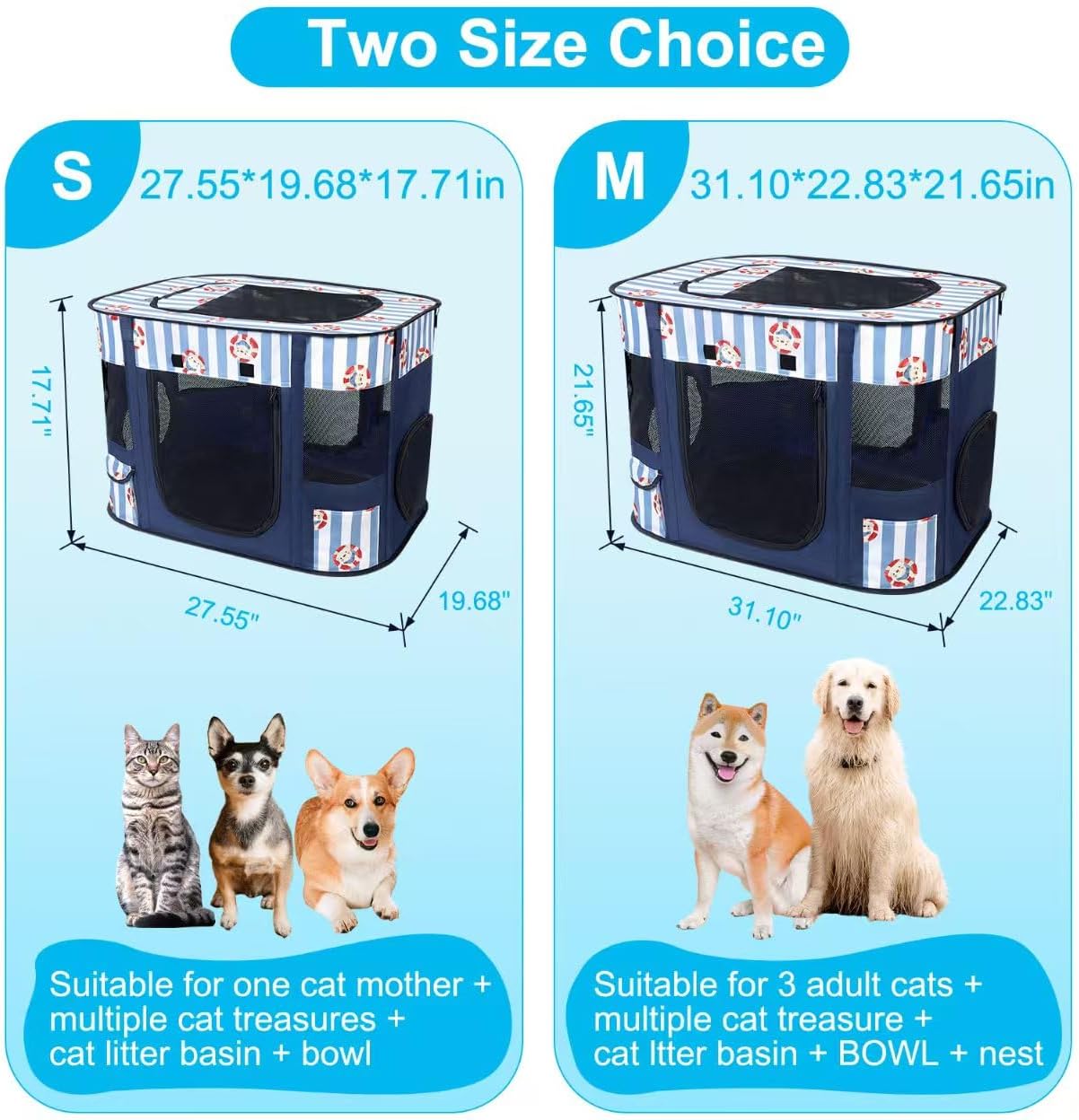 Foldable Dog Playpen Indoor,Expandable Puppy Playpen,Portable Pet Playpen for Small Animals