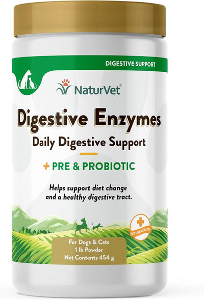 NaturVet Digestive Enzymes and Probiotics, 453 g