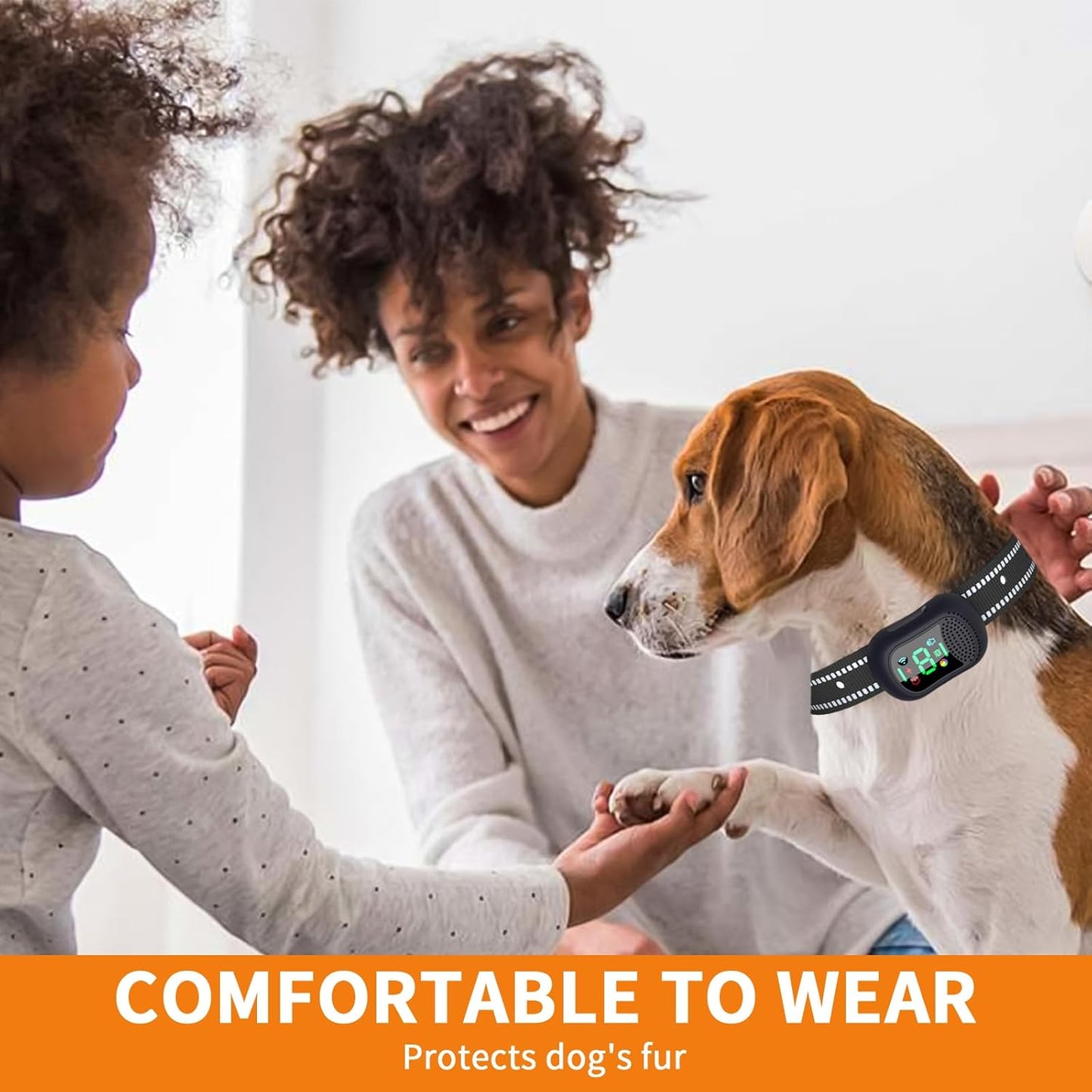 Anti Bark Collar for Dogs - Anti Barking Device,Rechargeable IP7 Waterproof