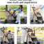 Double Layer Pet Stroller Cat Dog pram, Lockable Wheels Carriers, Foldable for Storage, for Small Medium Sized Pets, Simple Assembly (Brown)