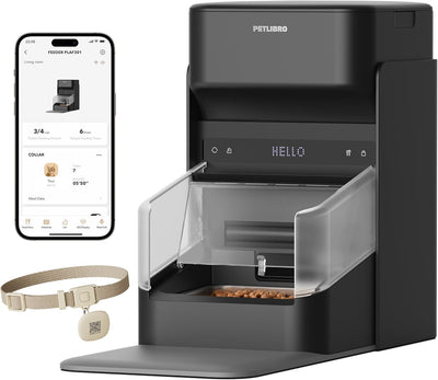 PETLIBRO RFID Automatic Cat Feeder, Collar Sensor for Personalized Meals,BLACK