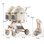 Double Pet Stroller, Foldable All-Terrain Stroller for 2 Small Dogs & Cats
