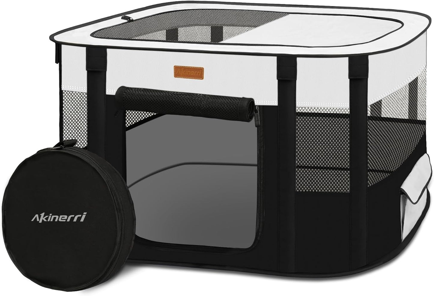 Dog Playpen - Foldable Cat Play Pens for Pubby,Kitten, Rabbit,Portable Pet Tent(Black-Small)