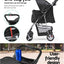 i.Pet Pet Stroller, Double Cat Dog Carrier Backpack Travel Strollers Pram Seat