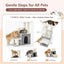 Heybly Cat Scratching Post, Pet Steps for Indoor Cats and Dogs, HSP002SWWH |Light Gray & White