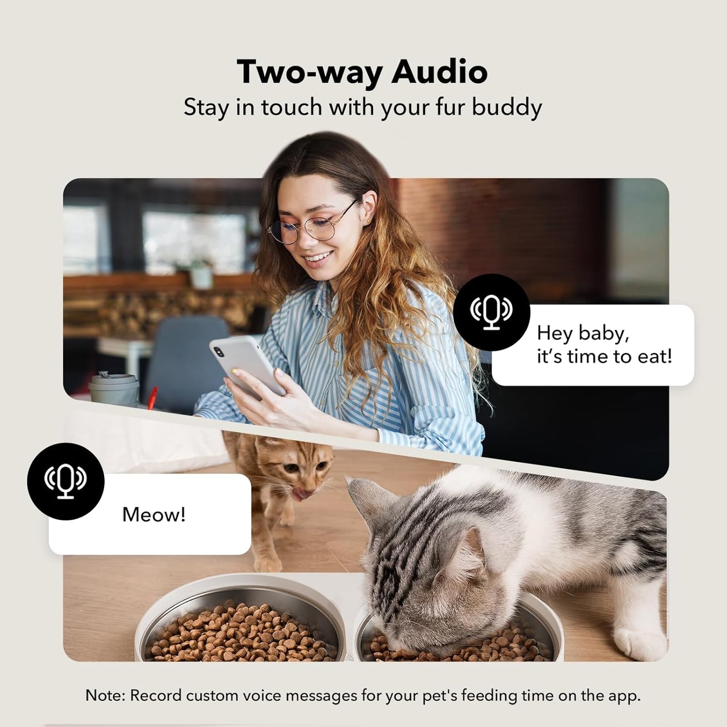 PETLIBRO Automatic Cat Feeder with Camera for Two Cats, 1080P HD Video with Night Vision