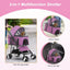 MINYII Pet Stroller Premium 3-in-1 Multifunction Jogger Stroller for Medium Small Dogs Cats Folding Lightweight for Travel with Detachable Carrier,98x65x45cm Portable Pet Stroller for Injured Pet Gift (Pink)