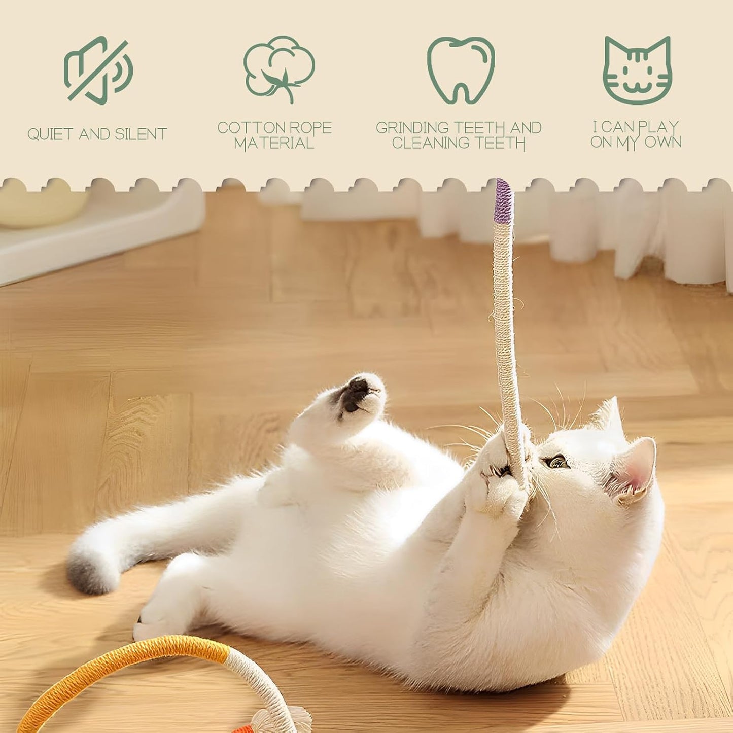 LUOKER 6 Pack Cat Chew Toys with Catnip Sticks