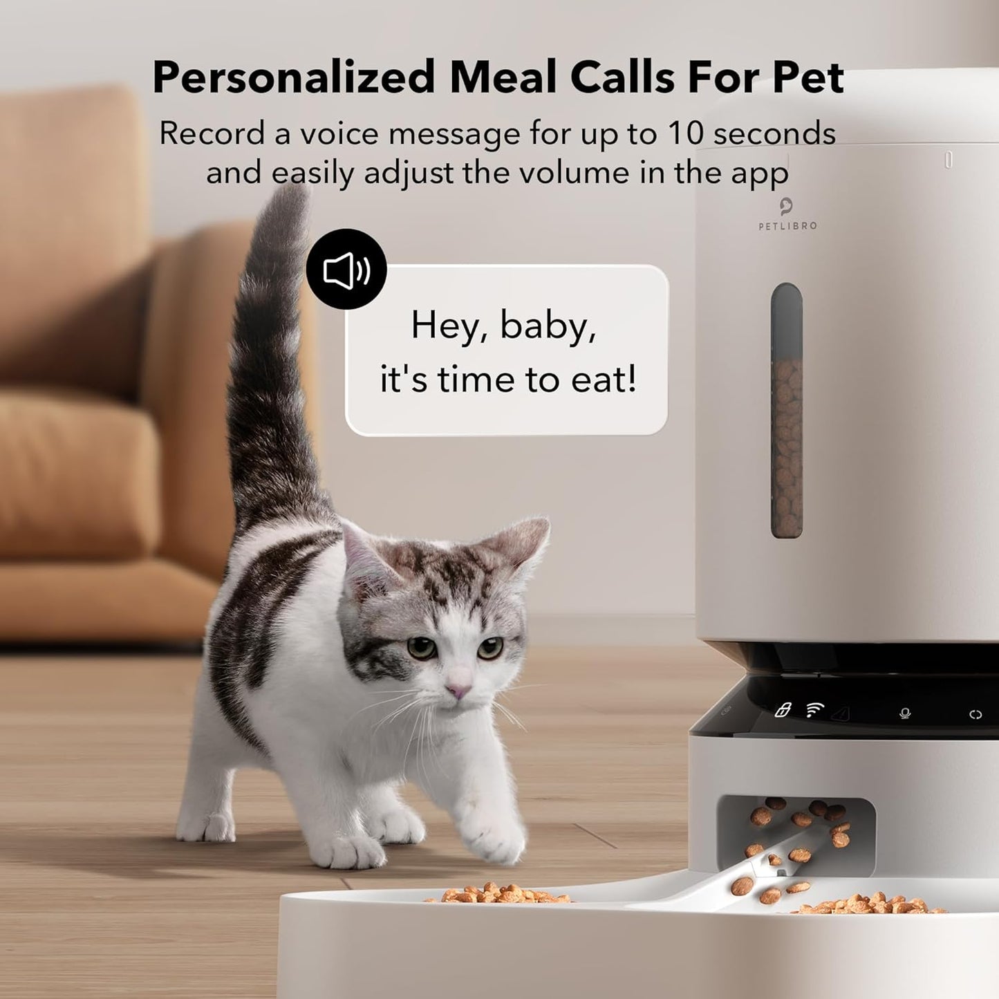 PETLIBRO Automatic Cat Feeder, WiFi Pet Feeder for 2 Cats or Dogs with APP Control, 5L