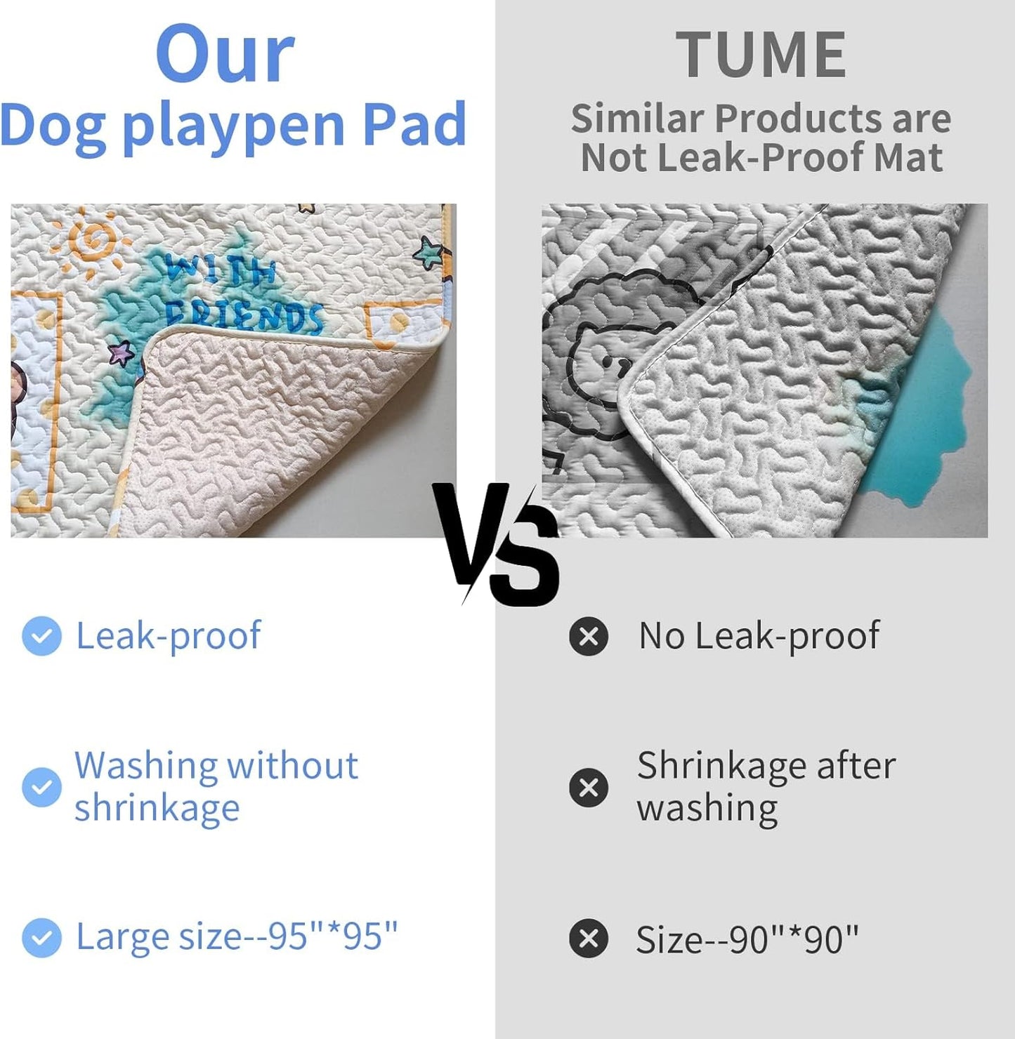 Dog Playpen Urine Pad Dog Pee Pads Puppy Pads, [PLAYPEN NOT Included!!]