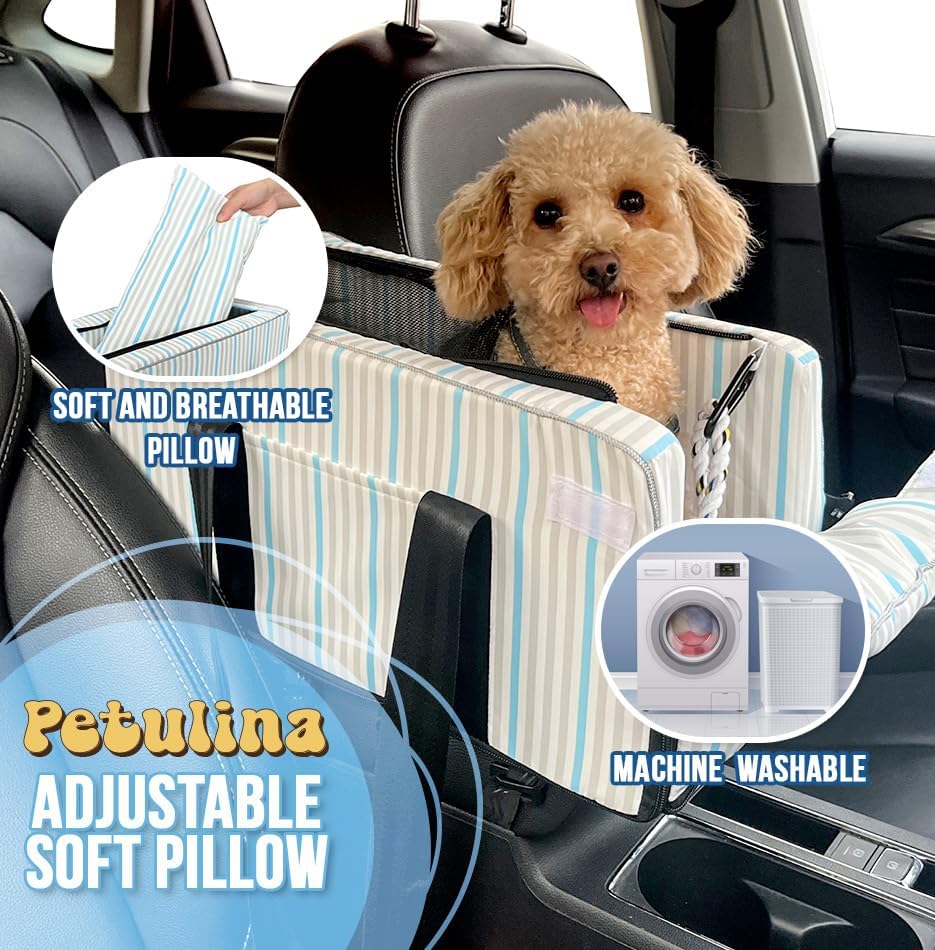 PETULINA Dog Car Seats for Small Dogs - Small Dog Car Seat