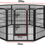 Beastie 40" Foldable Pet Dog Metal Playpen Enhanced, Universal Portable Pet Exercise Cage