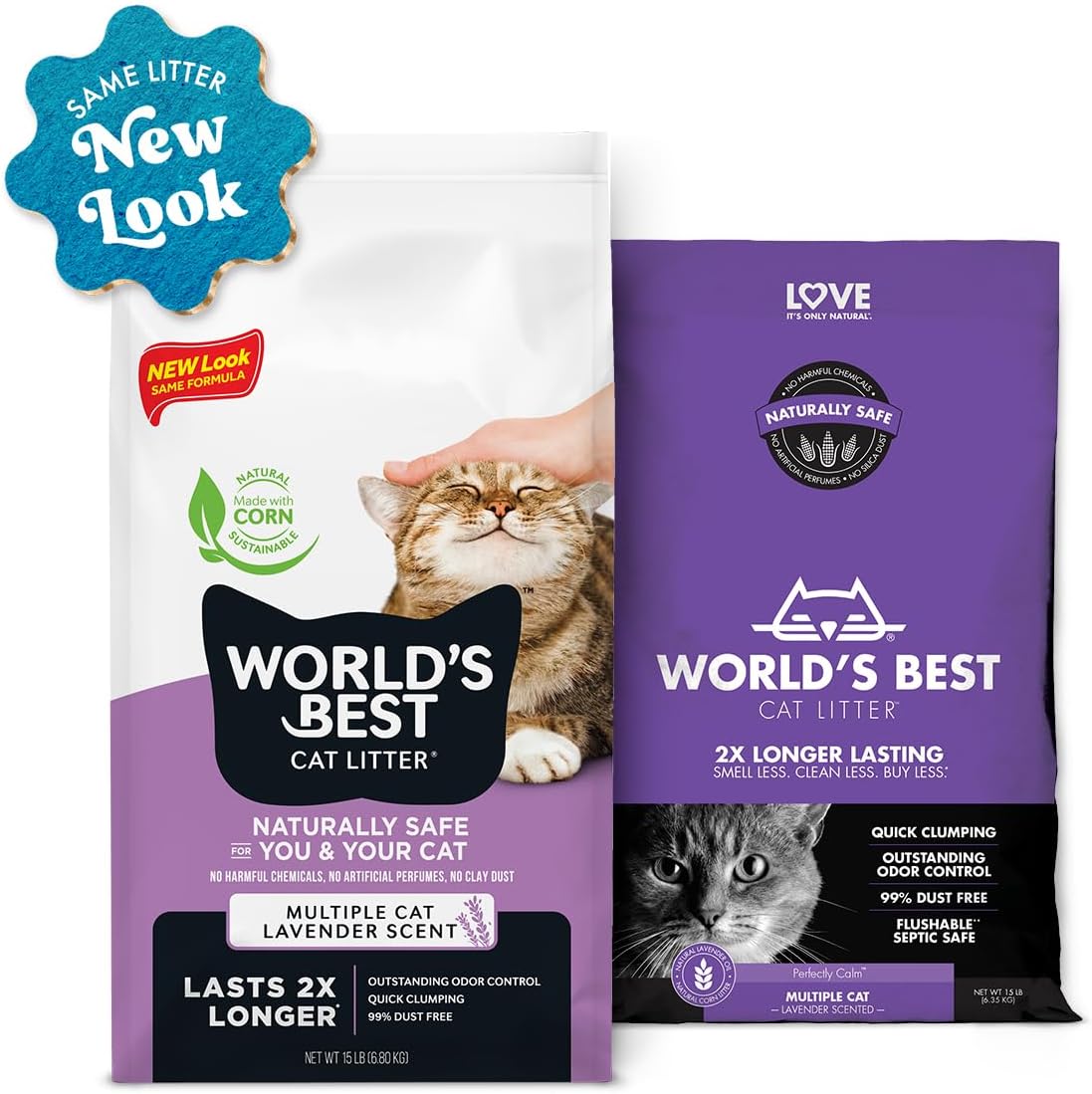 World's Best CAT Litter Multiple Cat Lavender Scented 8 Pounds