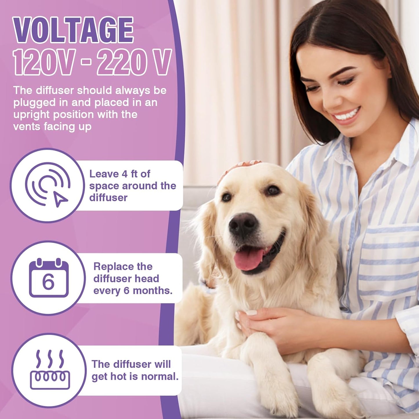 Dog Pheromones Calming Diffuser 3 In 1 Advanced Kit Appeasing Pheromone (Tasteless)