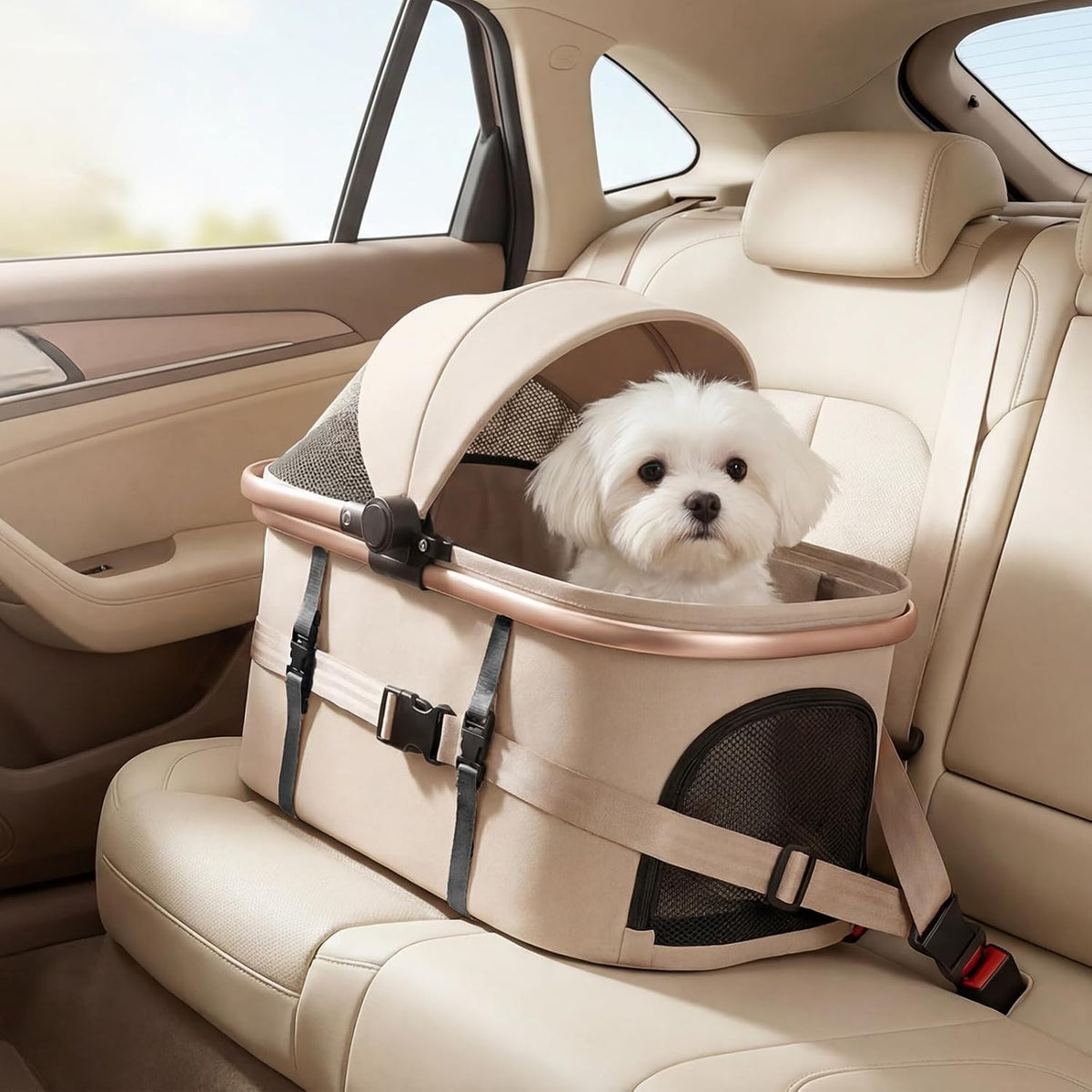 Double Pet Stroller, Foldable All-Terrain Stroller for 2 Small Dogs & Cats