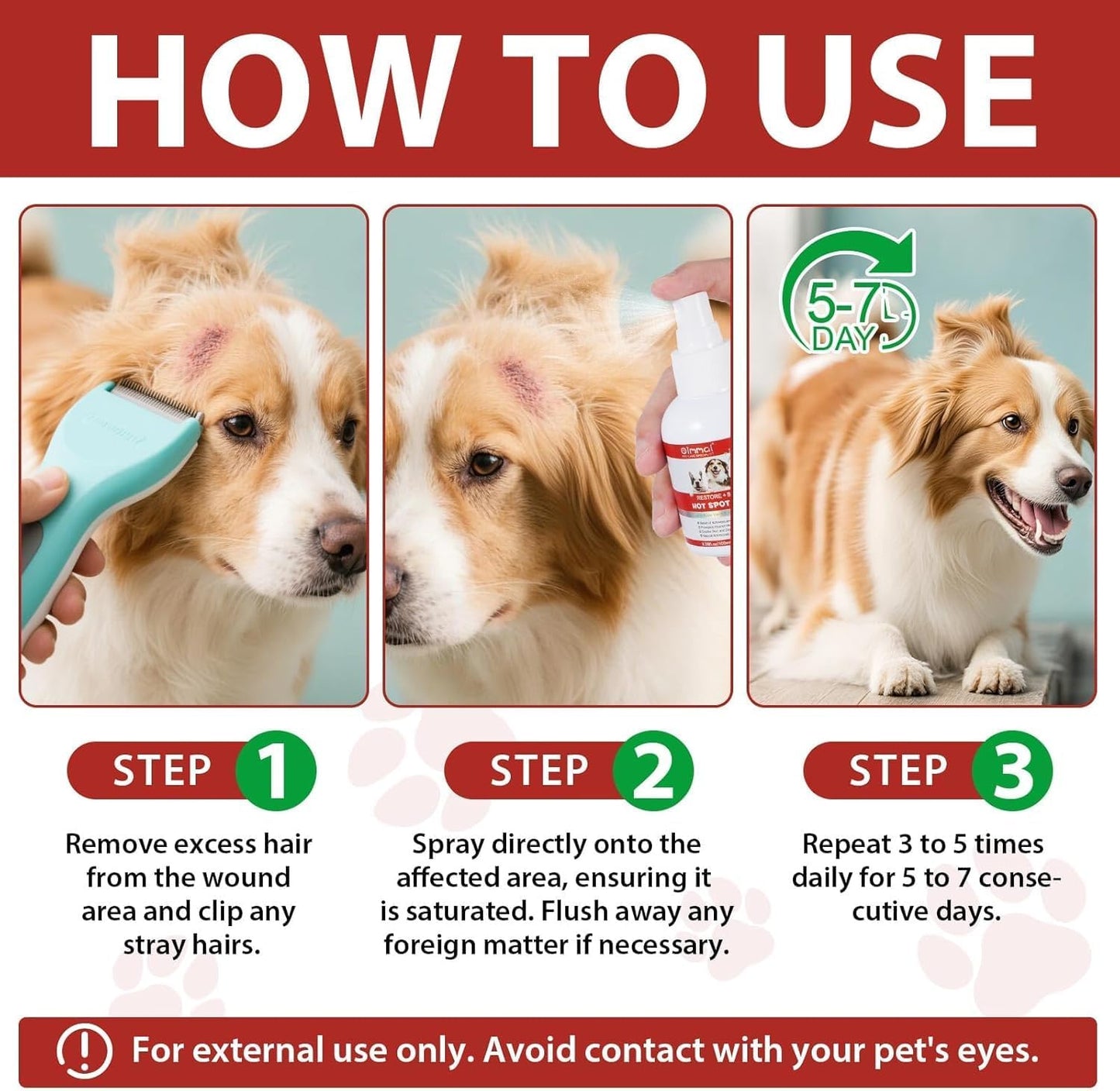 Dog Hot Spot Spray 100mL | Soothes Itchy Skin, Hot Spots & Licking Irritation | Gentle Aloe Vera, Chamomile & Lavender Extract Formula | Moisturizing & Calming Skin Care for Dogs