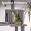 Petzly Cat Tree, 142CM Tall Cat Tree Tower for Large Big Cats, Light Gray