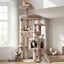 Heybly 64.2" Heavy-Duty Cat Tree for Large Cats with Wide Base HCT027MU | Rosy Brown