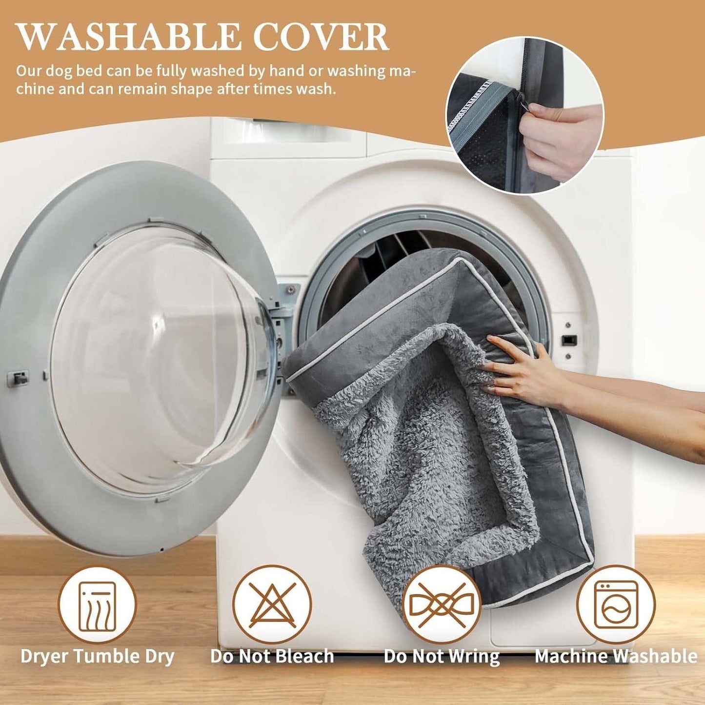 Comfort Expression Waterproof Orthopedic Dog Bed Foam Dog Beds for Extra Large