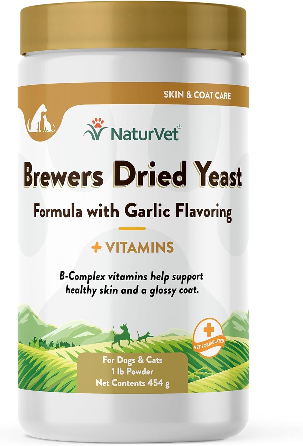 NaturVet Brewer's Dried Yeast Formula Powder for Dogs and Cats, 1-Pound