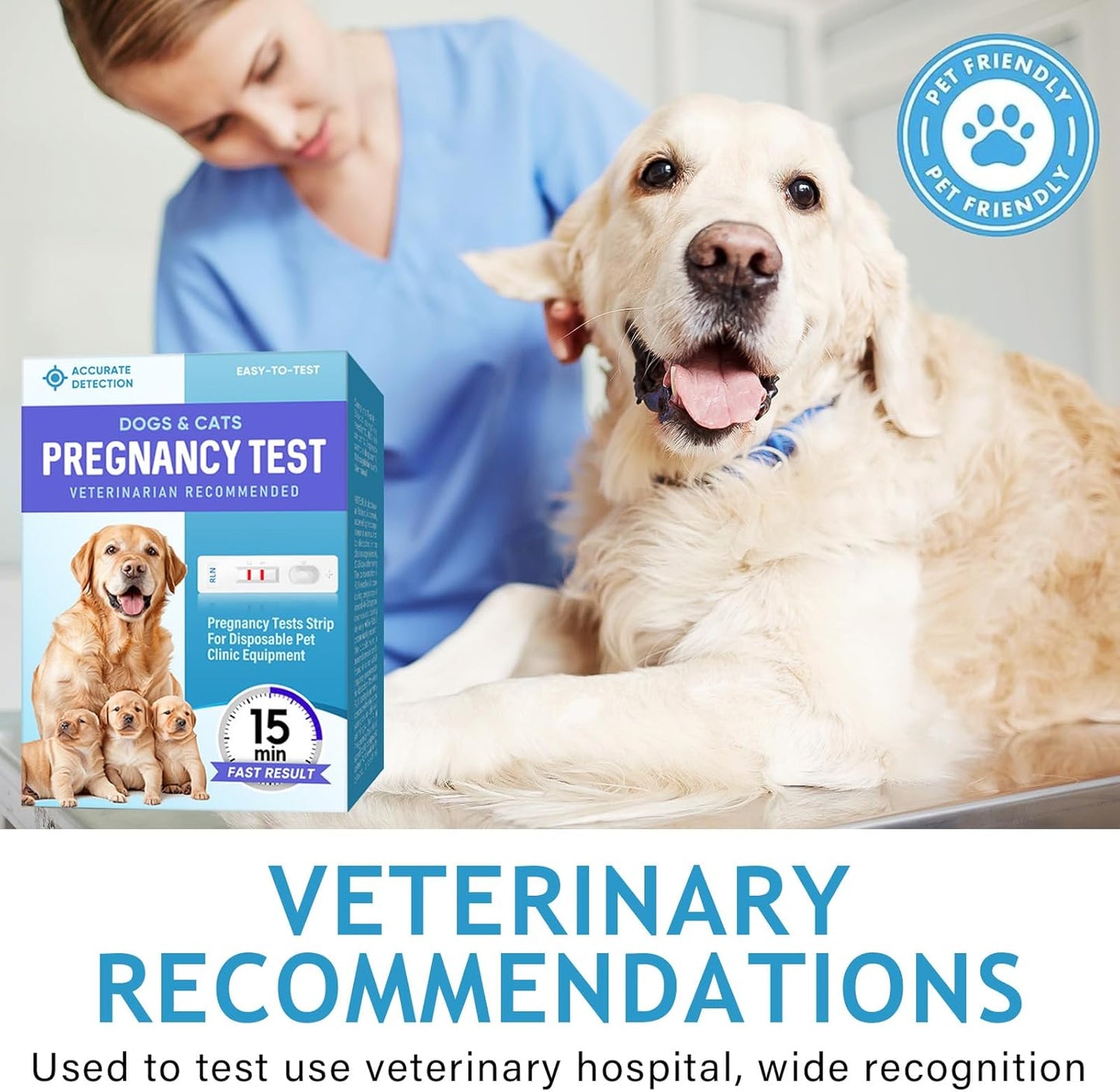 Dog Pregnancy Test Kit – Quick & Easy Detection Strips for Dogs & Cats