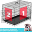 Advwin 24" Dog Cage Pet Crate Puppy Cat Foldable Metal Kennel 2 Doors with Removable Tray