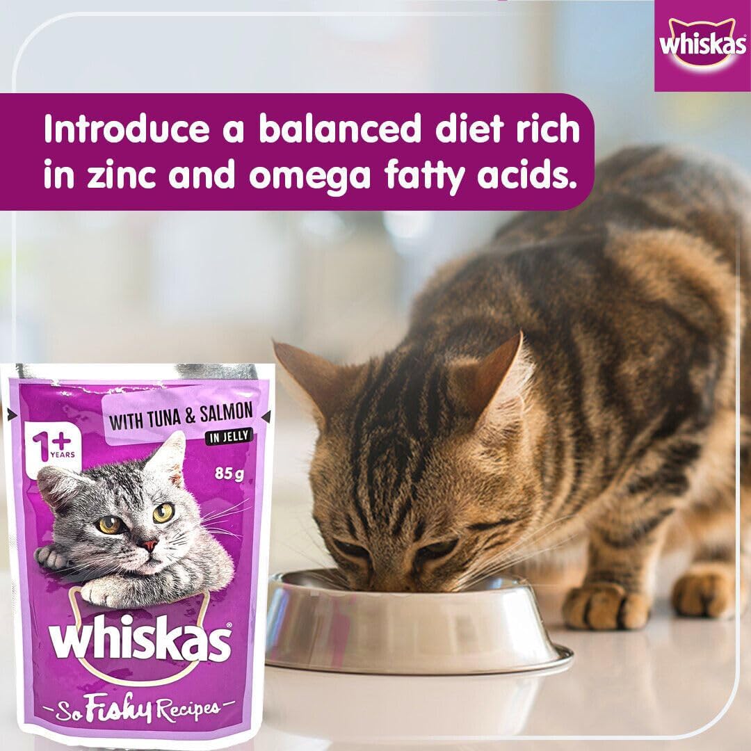 Whiskas So Fishy Ocean Platter in Jelly Adult Cat Wet Food 85g (Pack of 12)