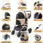 Dog stroller with 4 Wheels, Folding Cat Stroller for Small/Medium/Large dogs & cats to 60 lbs, pet stroller with removable carrier