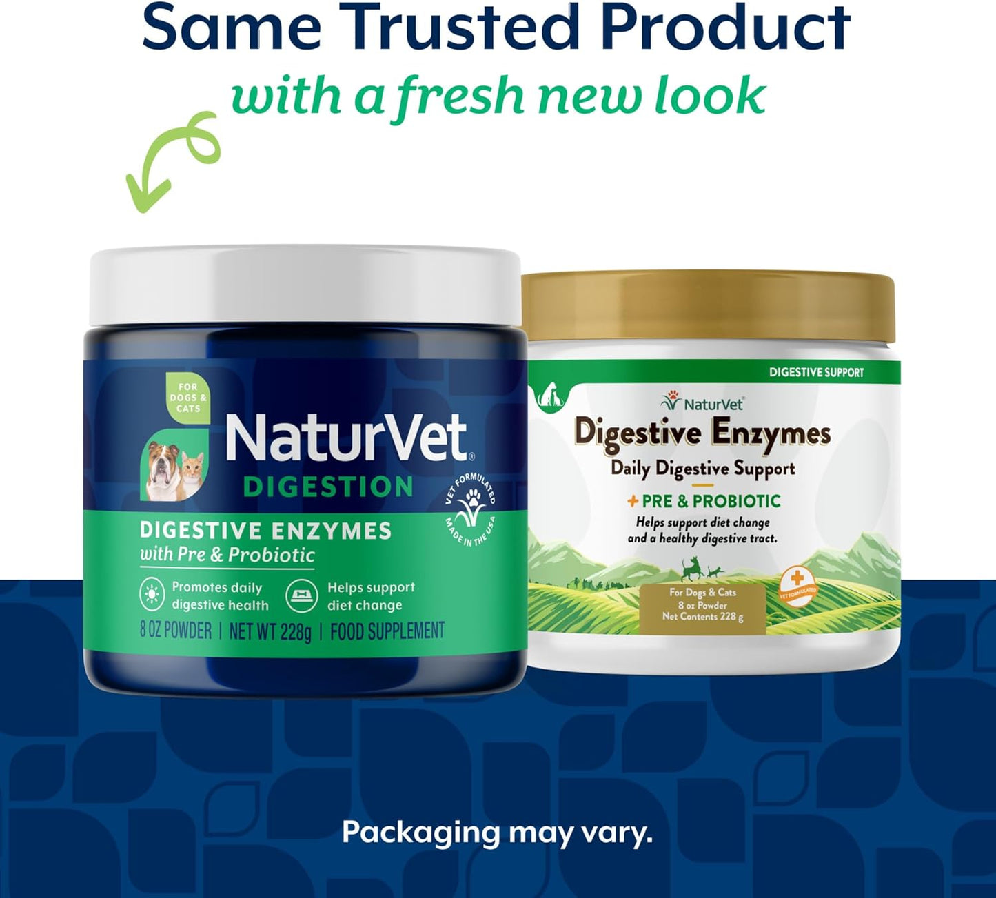 NaturVet Digestive Enzymes and Probiotics, 227g