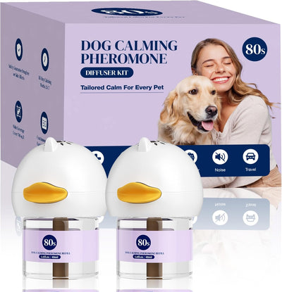 80S Pheromone Diffuser for Dogs, Dog Calming Pheromone Plug Diffuser, 30 Days
