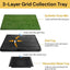 Dog Grass Pad with Tray Large, Puppy Turf Potty Reusable Training Pads with Pee Baffle, Artificial Grass Patch for Indoor and Outdoor Use, Ideal for Small and Medium Dogs