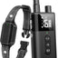 No Shock Dog Training Collar with Remote, Dog Vibration Collar with Controller Beep and Vibrate Only, Safe Lock Waterproof Rechargeable Vibrating Collars for Dogs(10-120 lbs)-No Prongs (Black)